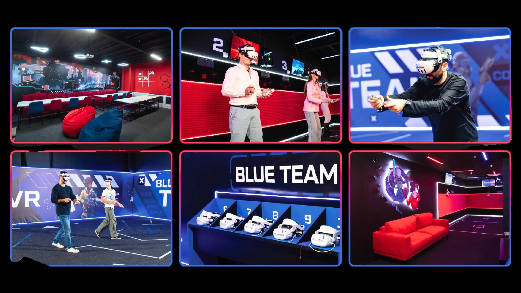 VR Parque interiors: arenas, players, equipment and social spaces